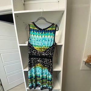 Cute Mixed Print Dress